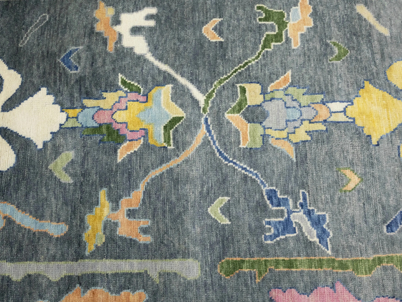 Hand-Knotted Floral Oushak Chobi Oriental Rug Colorfast Decor Carpet 10×14 ft