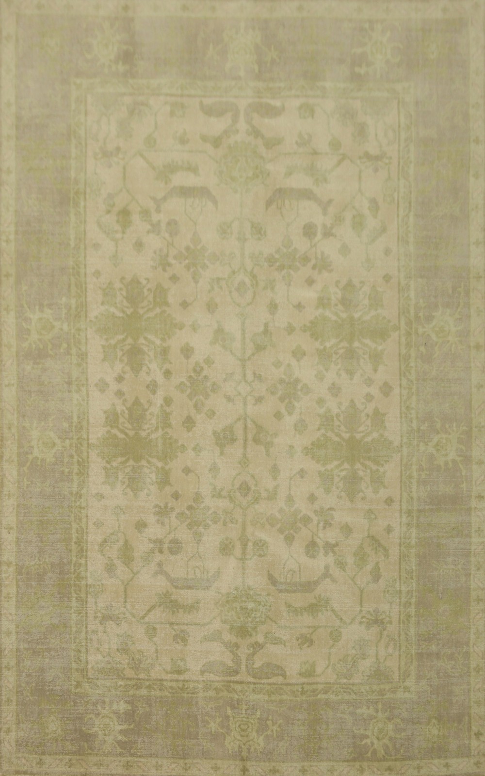All-Over Pattern Handmade Oushak Oriental Area Rug 5×8 for Living Room Bedroom