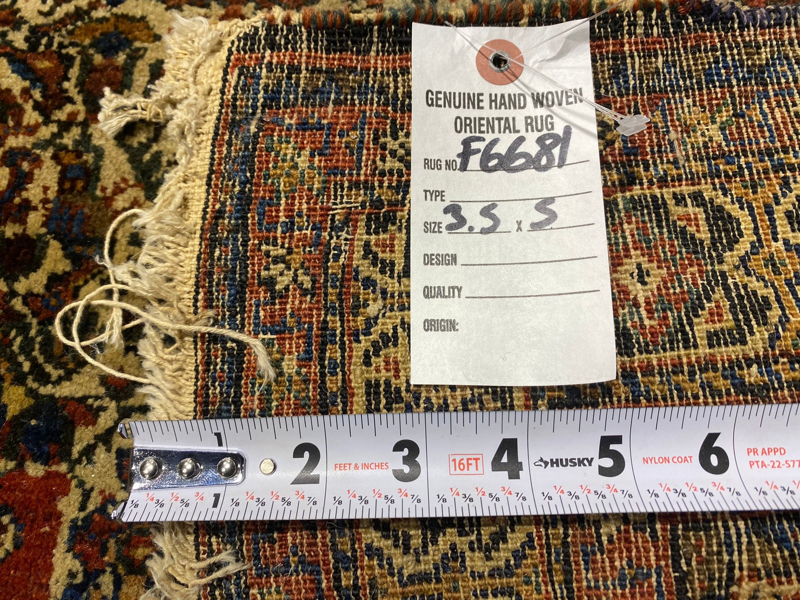 3×5′ Antique Perrsian Kord Bijaar Rug 1930’s #F-6681