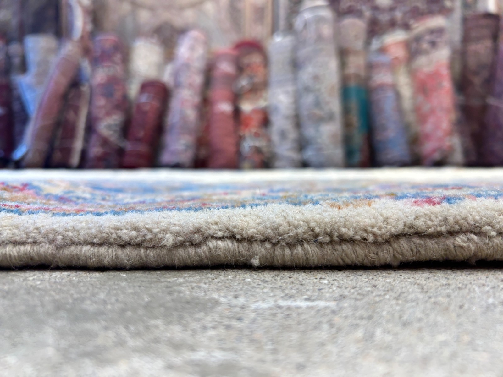 10’11″x14’9″ Hand-Knotted Wool Kermane Area Rug – 11×15 Handmade Carpet
