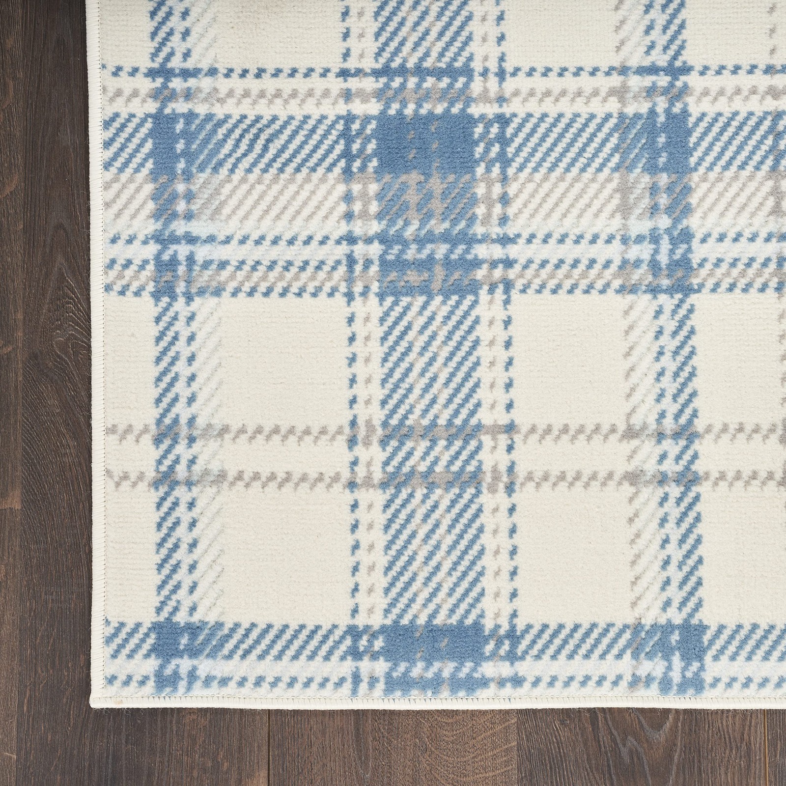 Nourison Home Grafix Ivory Blue 23 X 76 Area Rug – Non Shedding Bed Room