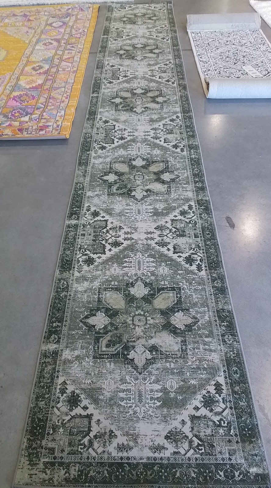 DARK SAGE IVORY 2′-6″ x 16′-0″ Flaw in Rug, Reduced Price 1172787483 TSN102F-216