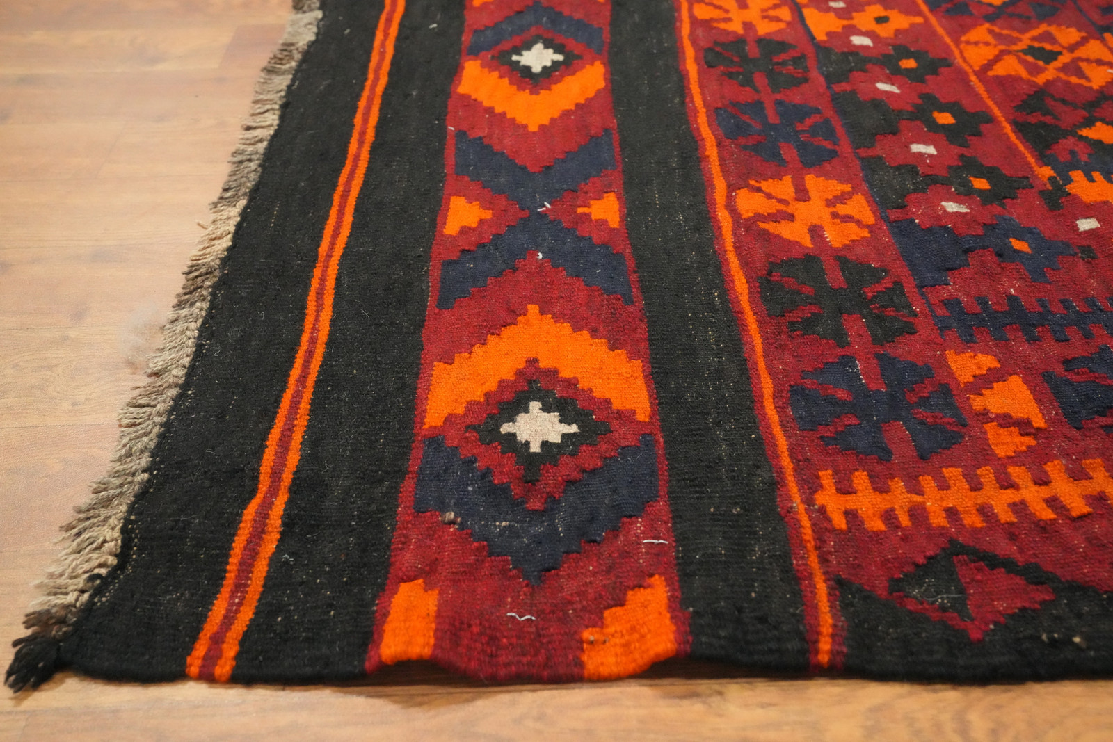 Vegetable Dye Hand Woven Kilim Large Rug 9×15 Ft Tribal Oriental Wool Carpet