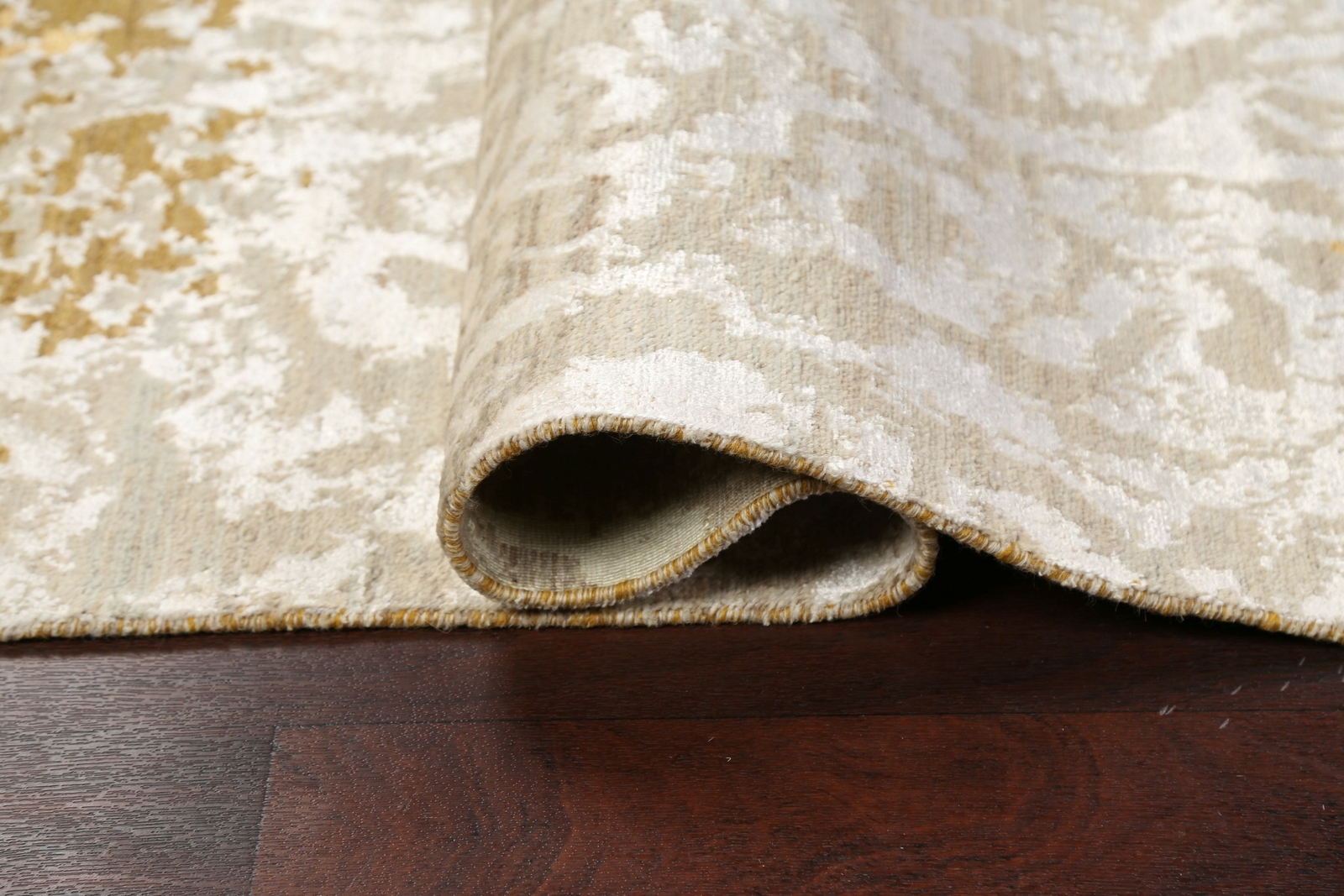 Contemporary Wool/ Silk Artistic Abstract Oriental Area Rug Hand-knotted 4’x6′