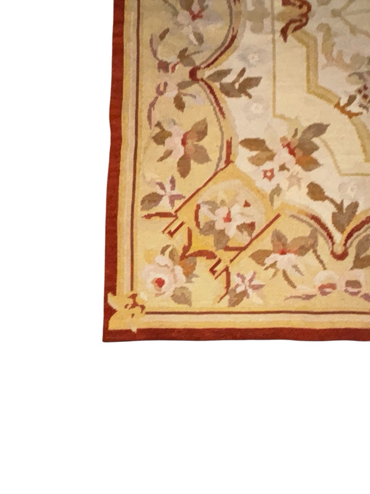 4’x6′ Stunning French Aubusson design hand knotted wool Needlepoint area rug