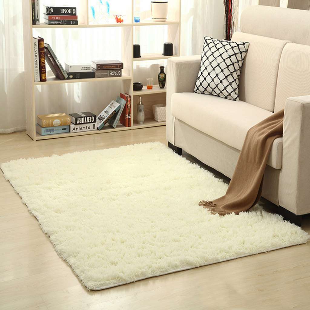 Soft Faux Fur Fluffy Shag Area Rug Long Pile Non-Skid Furry Carpet Bedroom Plush