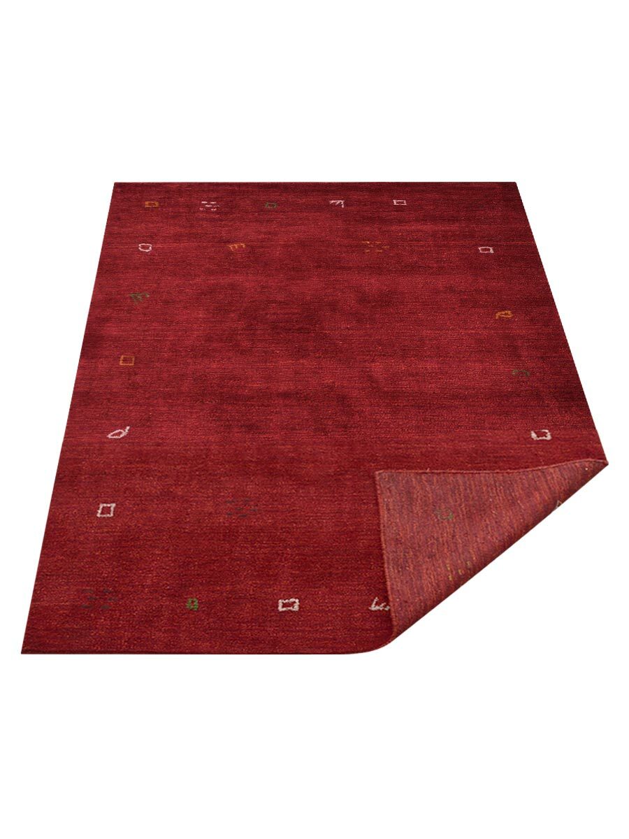 Hand Knotted Loom Silk Mix Area Rug Contemporary Red BBH Homes BBLSM103