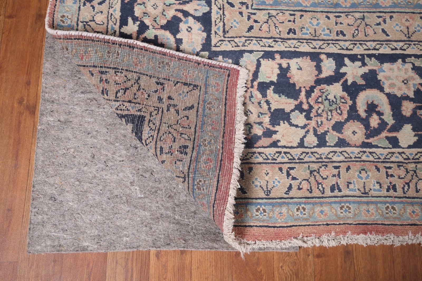 Vintage Traditional Pink Floral Area Rug 10×13 ft Hand-knotted Wool Carpet