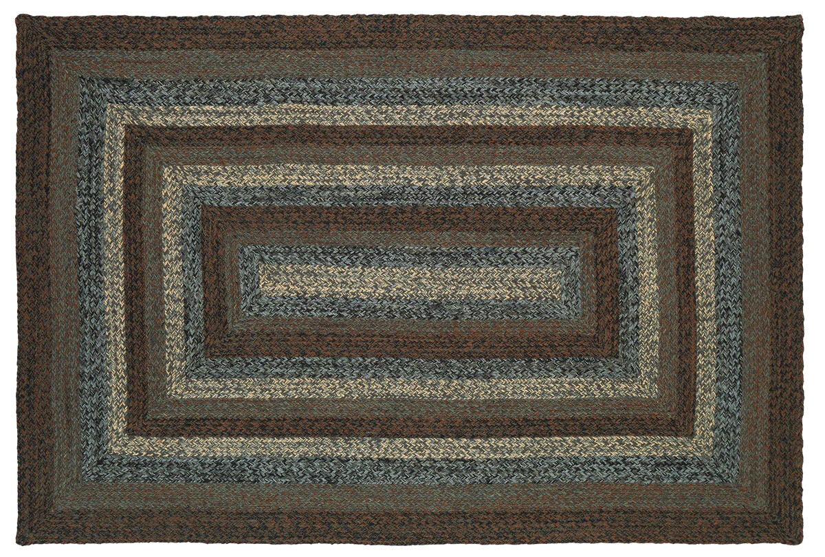 Night Shadow Braided Area Rug By IHF Rugs. Oval & Rectangle. Many Sizes.