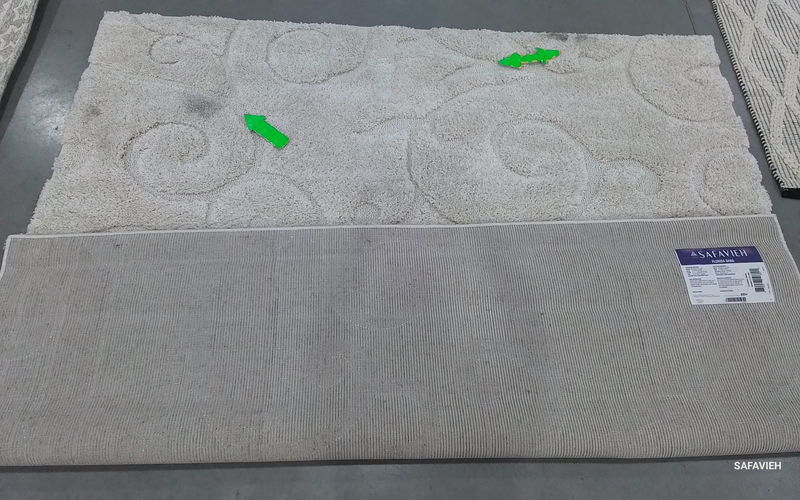 CREME / CREME 6′-7″ x 6′-7″ Stained Rug, Reduced Price 1172800212 SG455-1111-7SQ