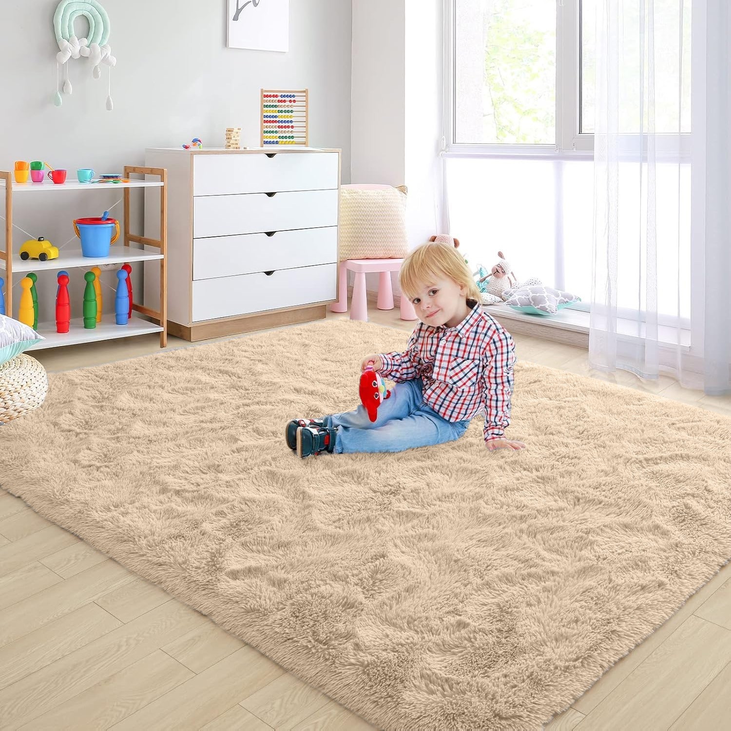 Luxury Shaggy Area Rug Thick Plush Soft Carpet for Home Decor and Bedroom