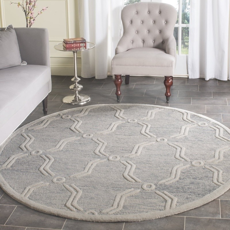 Hand-Tufted Wool Geometric Area Rug Cotton Backing Modern Home Decor 2’x3′ New