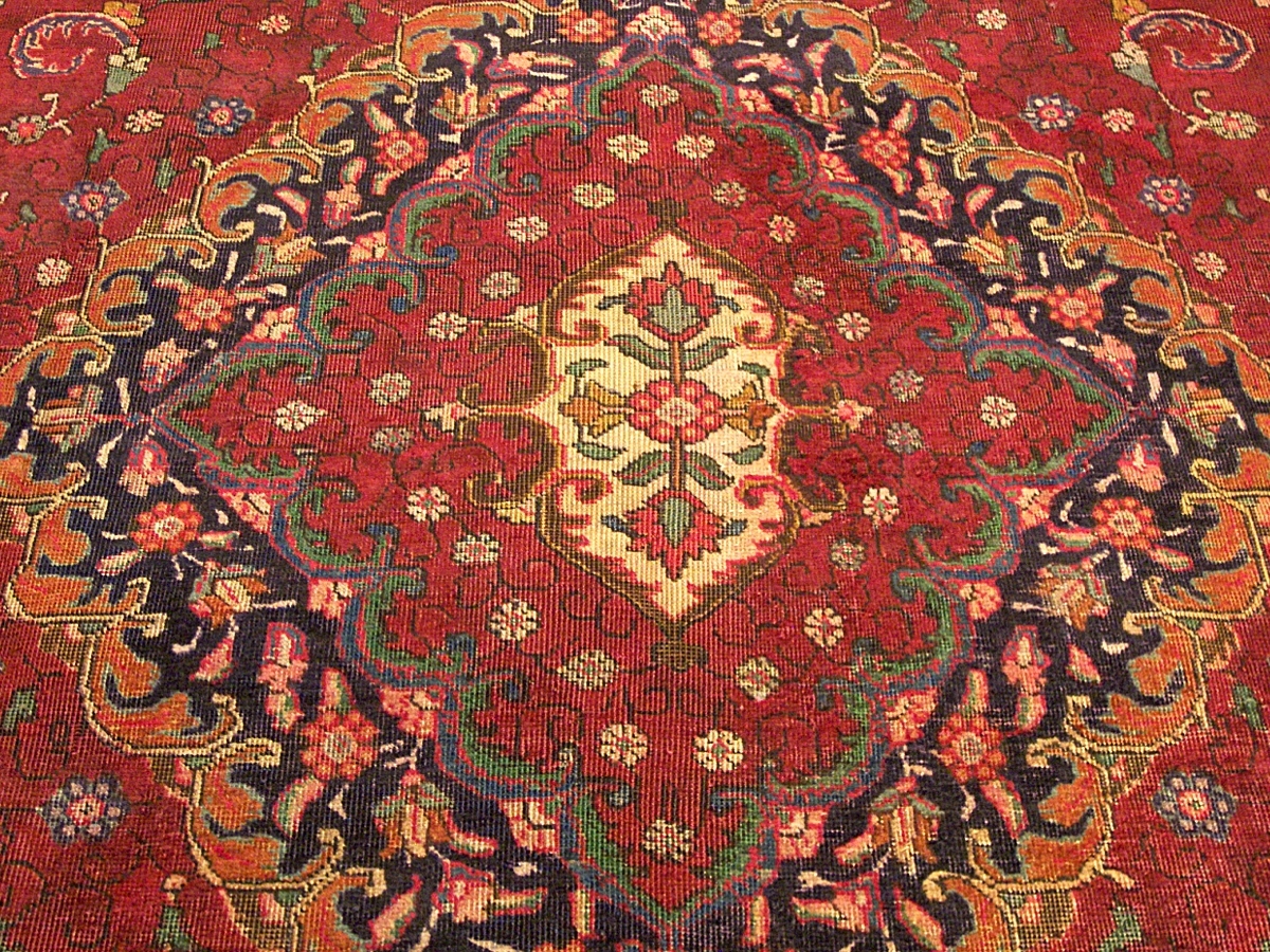 9.9 x 12.9 Ft VINTAGE 1920s HANDMADE High Quality Vegetable Dyed Wool Tabris Rug