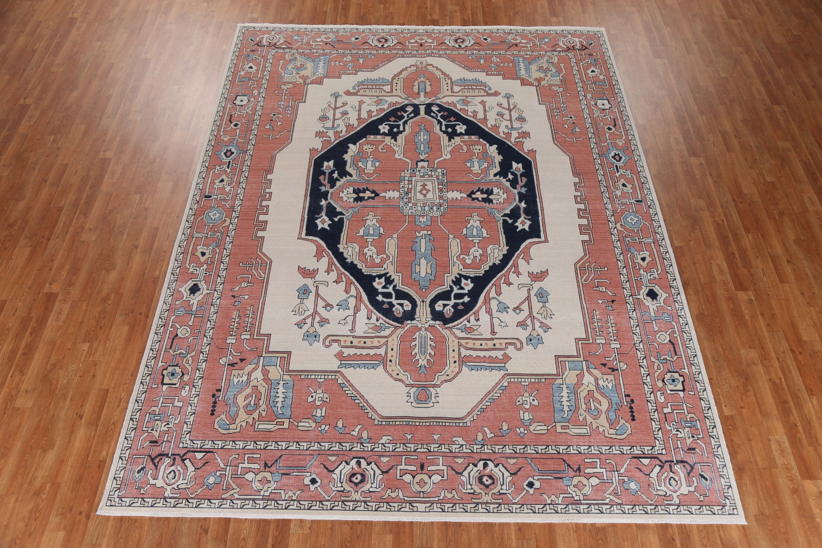 Medallion Design Traditional Wool Carpet Geometric Turkish Area Rug 9×12 Ft