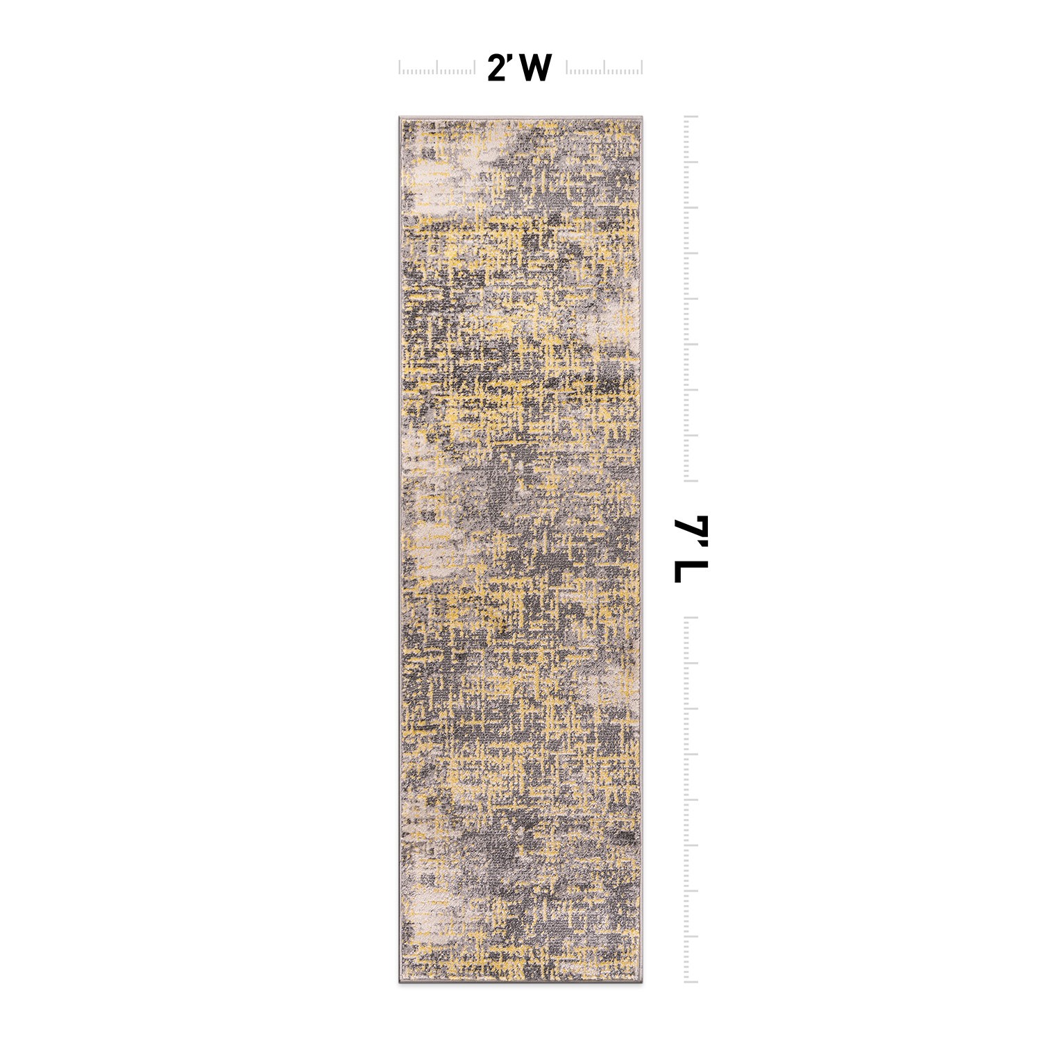 Rugshop Runner Rug Distressed Abstract Design Hallway Rug Runner for Bedroom 2×7