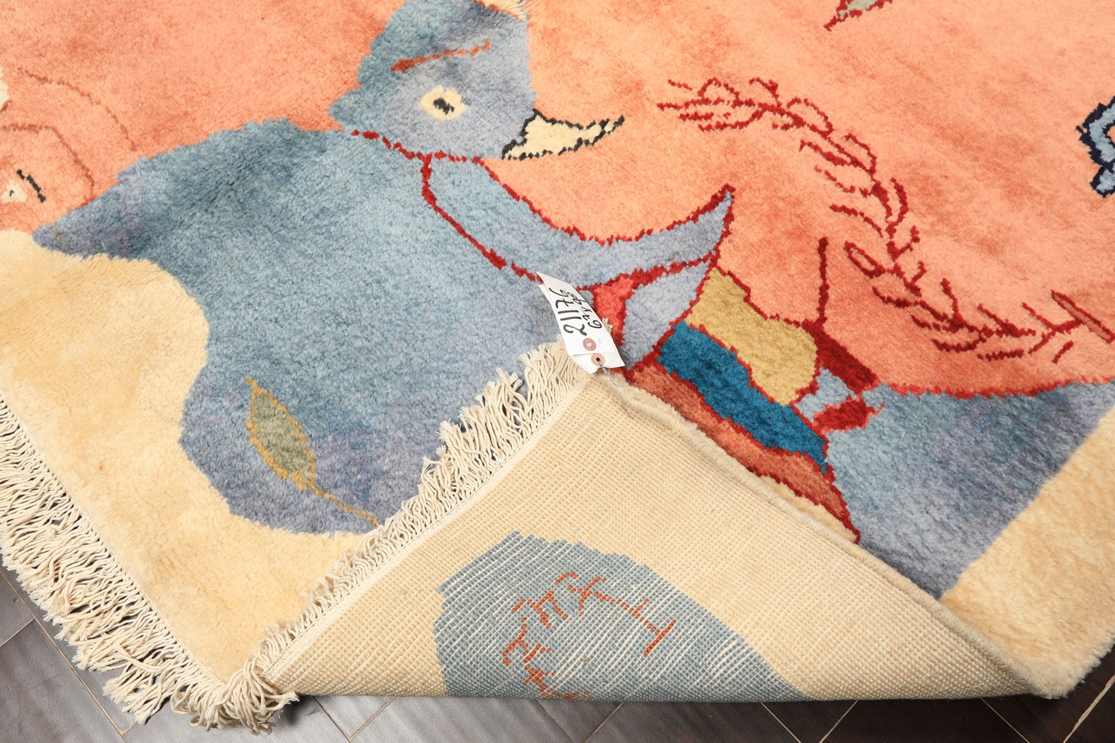 6’7”x9’8” Hand Knotted Wool Blue Gabbehh Plush Pile Vegetable dyes Area Rug