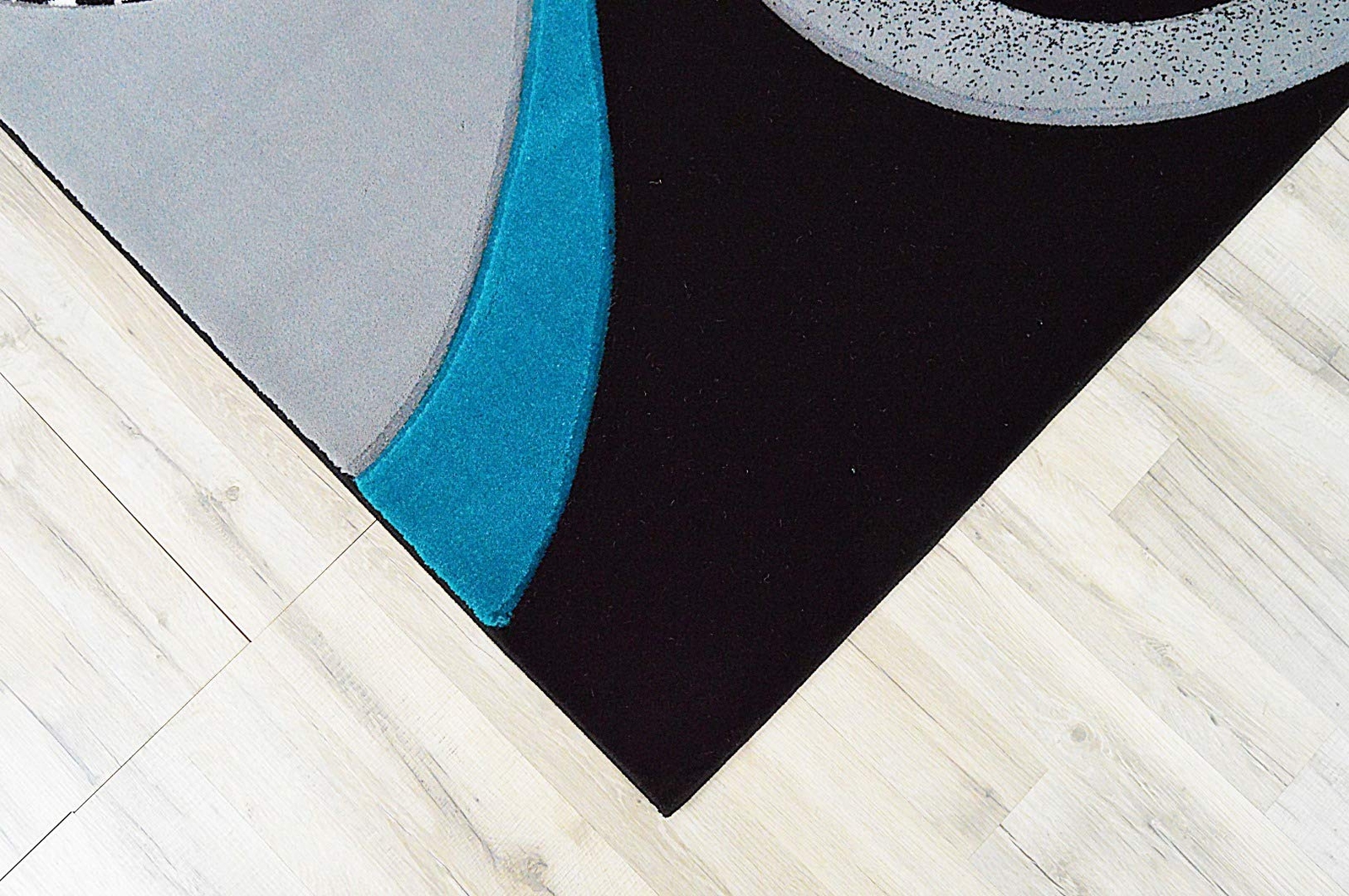 Premium Carved Modern Contemporary Abstract Rug 1504 5’3”x7’6” turquoise