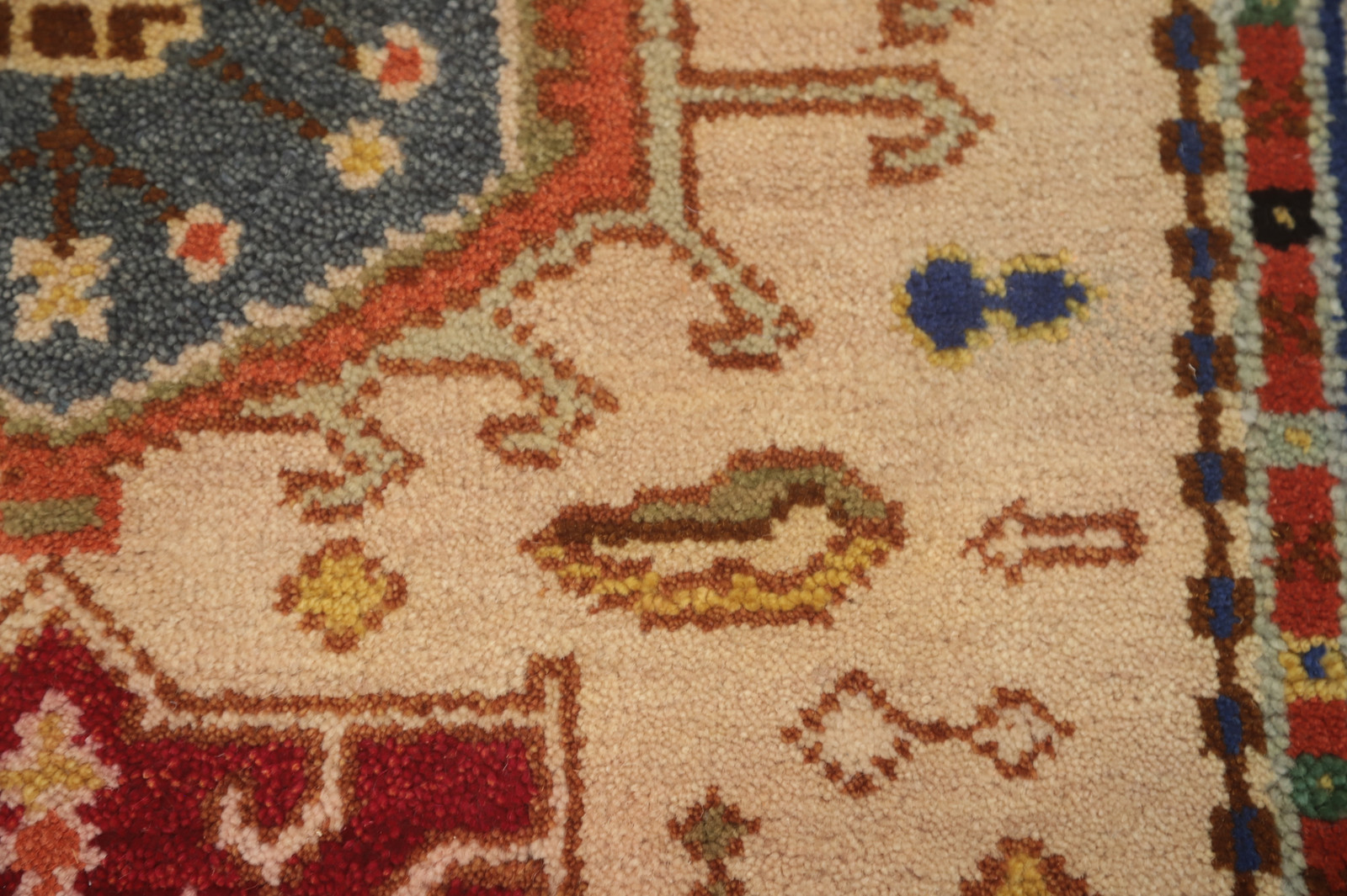 Handmade Peach Wool Carpet Geometric Kazak Indian Rug 3×5 Ft traditional Rug