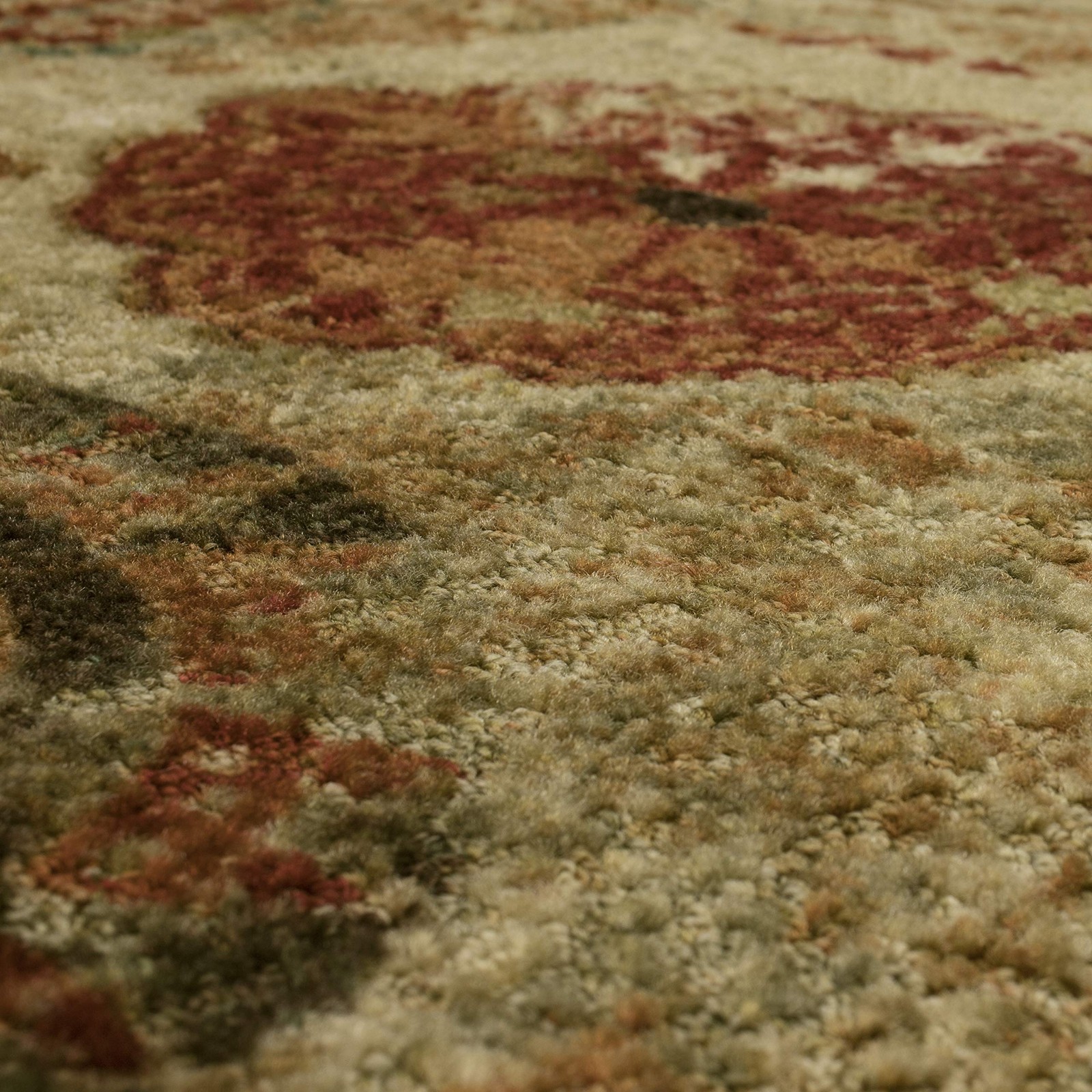 Caravan Ornamental Floral Medallion 6′ X 9′ Area Rug Orange For Living Room Dini