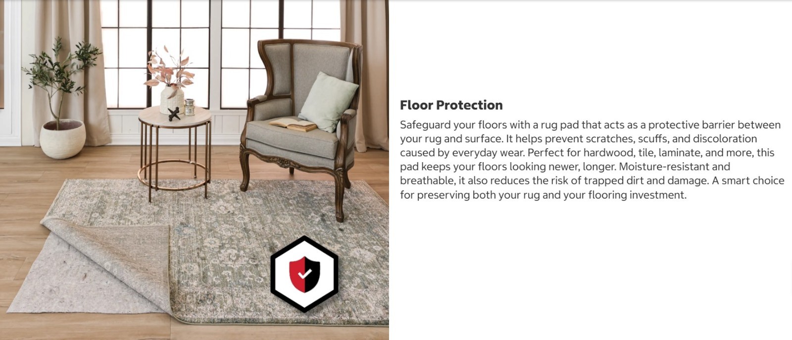 5×8 All Surface Non-Slip Reversible Rug Pad Felt Rubber NEW Open Box