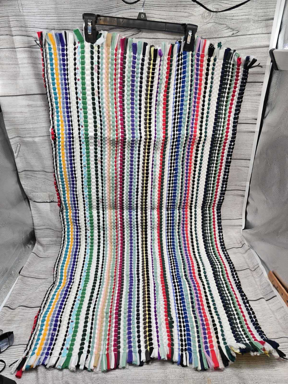 NWT Braided Rag Rug Striped Reversible Throw Rug 24″ X 45″ Mountain View Indus.