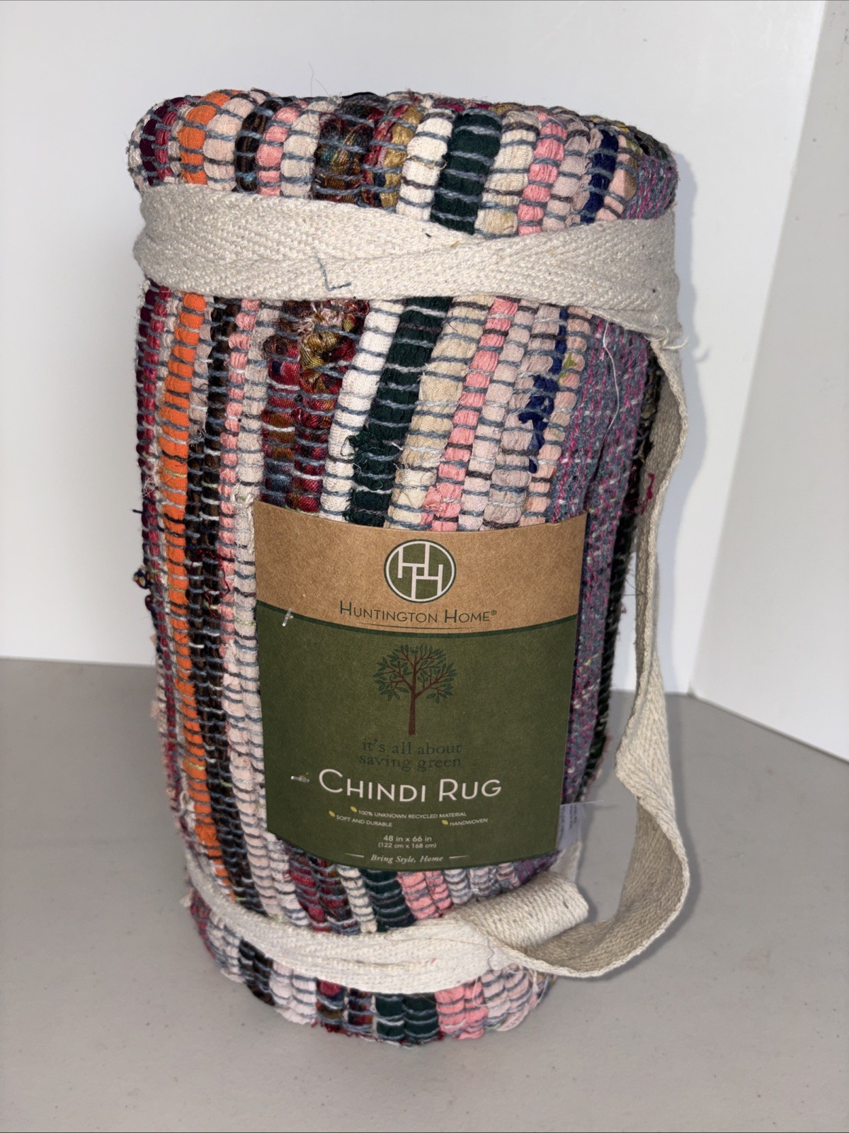 Large 48 x 66 in.✅ Handwoven Huntington House Chindi Cotton Rag Floor Rug