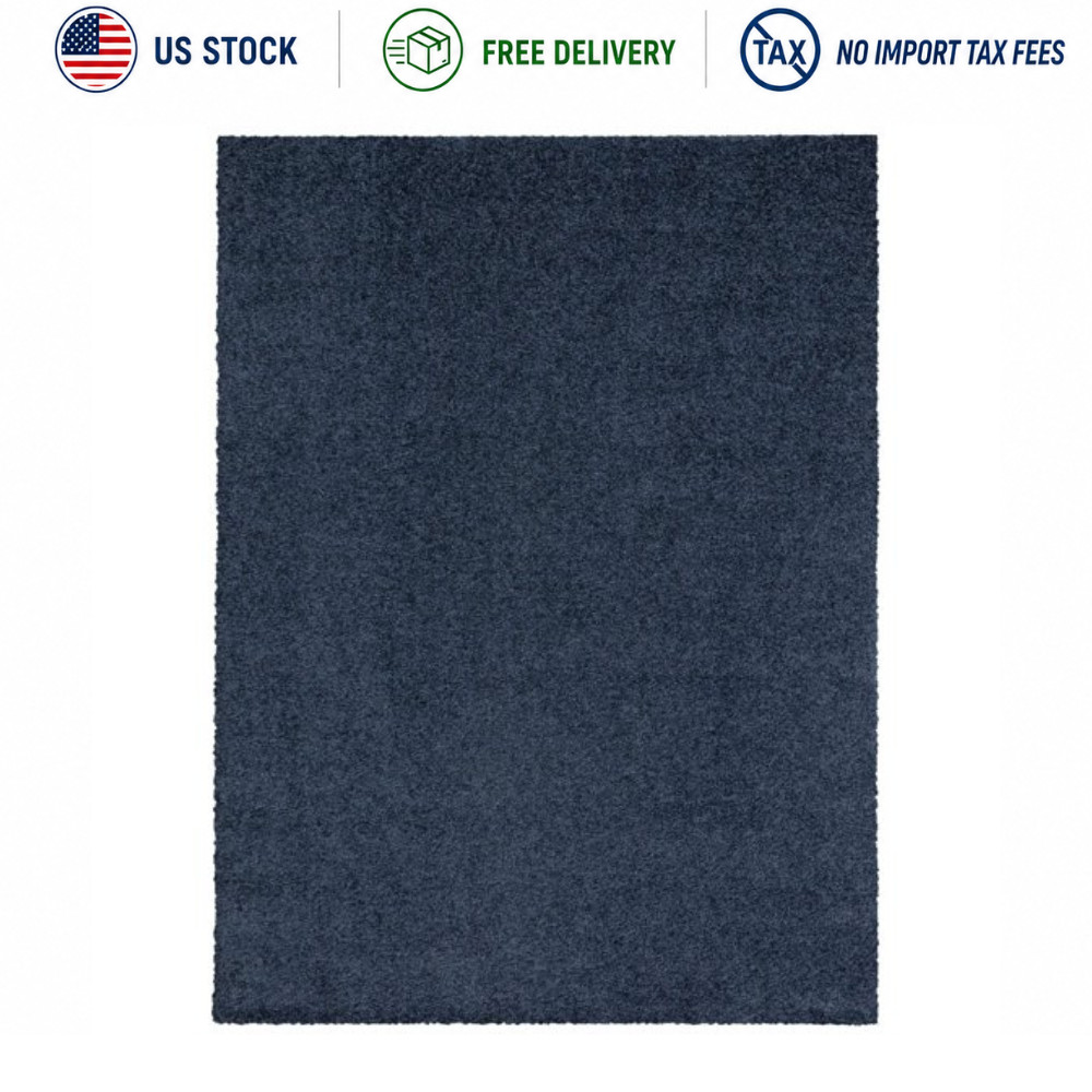 Mainstays 5×7 Shag Area Rug Gray Indoor Soft Plush Living Room Bedroom Carpet