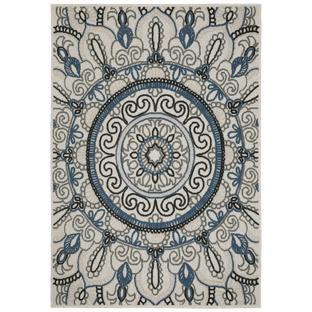 2×4 Sphinx Beige Circles Curls Swirls Door Mat 072J1 – Aprx 1′ 10″ x 3′ 9″