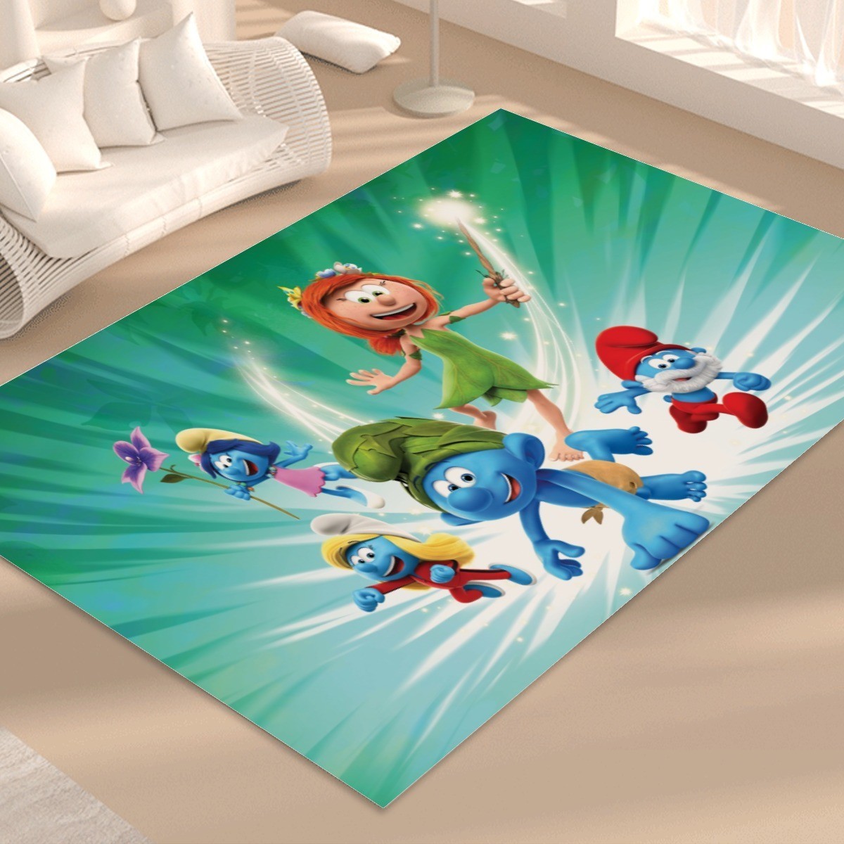 Comics Cartoon Movies Print Foldable Rectangular Floor Mat Rugs Anti-Skid Carpet