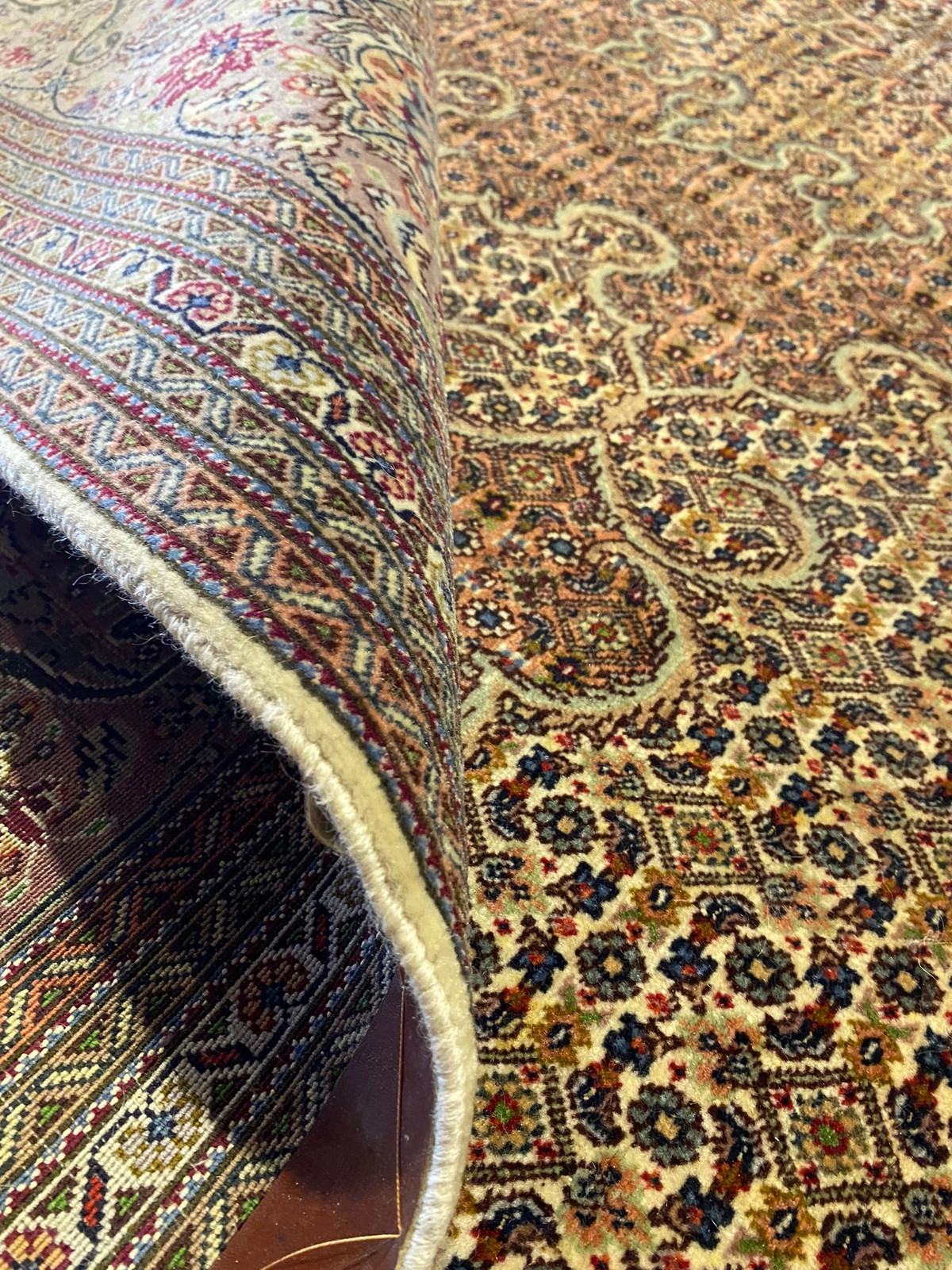 10×10′ Pre-owned Perrsian Wool and Silk Tabriiz Mahii Rug 400 KPSI #F-6661