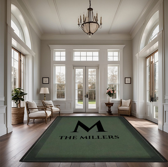 Custom Family Name Rug Personalized Entryway Mat Non-Slip Indoor Entrance Carpet