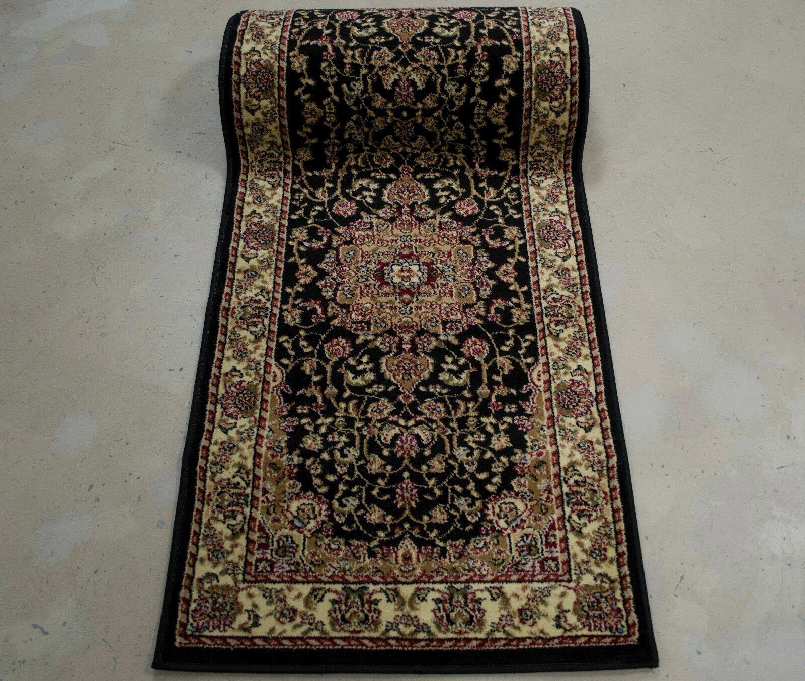 Long Runner Traditional Oriental Black Area Rug **FREE SHIPPING**
