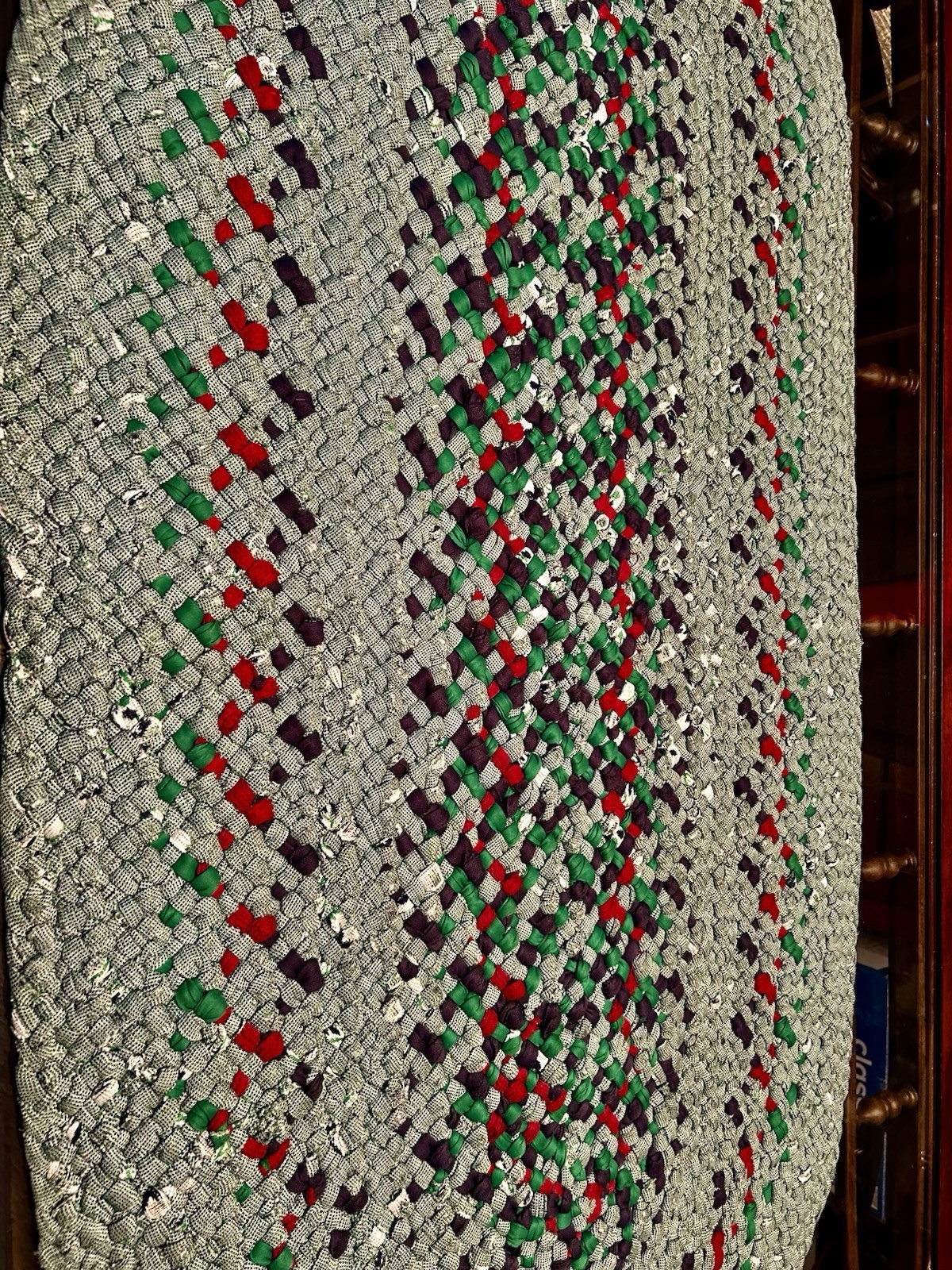 Hand Made Multi Color Braided Oval Rug 49 x 24