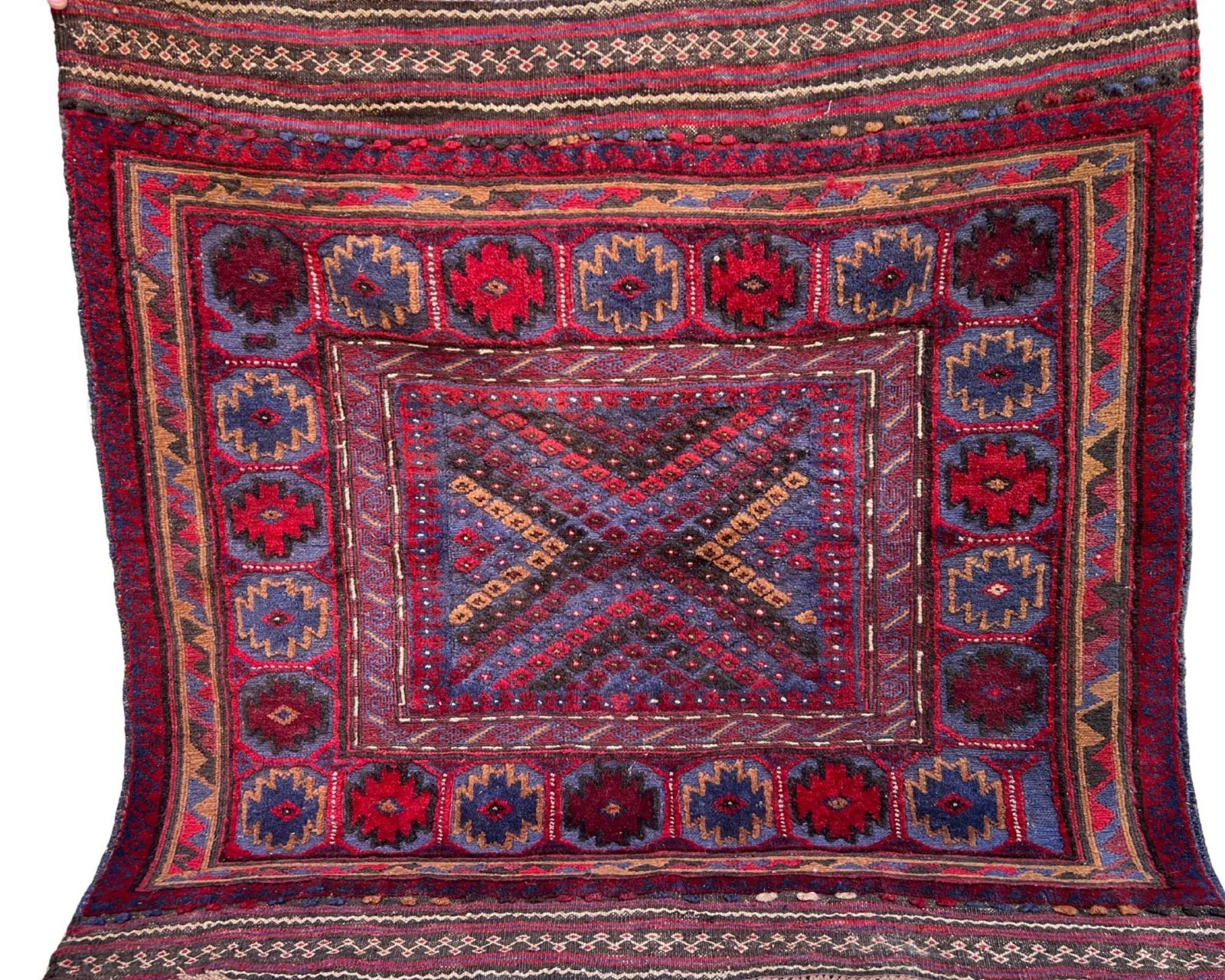 Handmade Afghan Mashwani Kilim 4×4 Square Tribal Vintage Wool Geometric Oriental