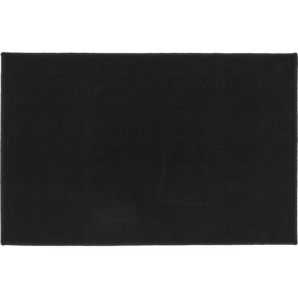 30 x 46 Inch Indoor Utility Accent Rug, Titan Black, Heavy Duty Durable Doormat
