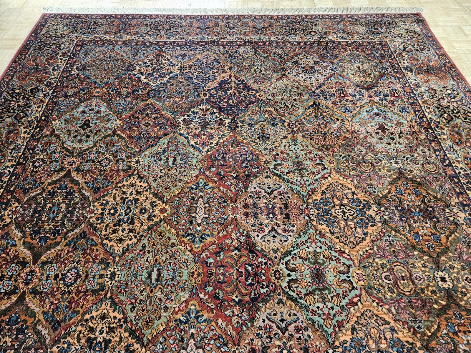 10×14 GENUINE ANTIQUE KARASTAN RUG MULTICOLOR PANEL KIRMAN 717 100% WOOL RUG VGC