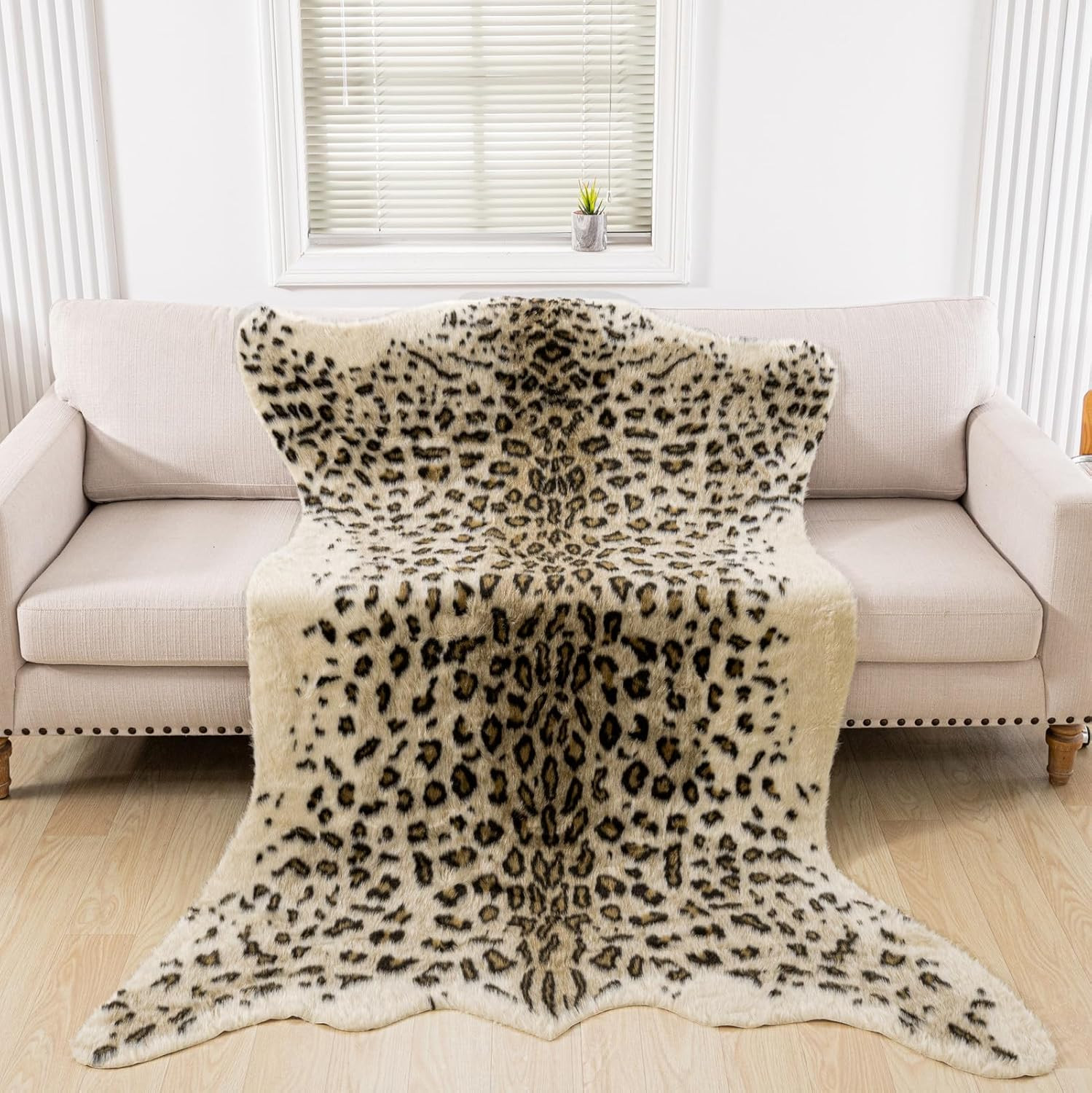 Faux Cheetah Area Rug Animals Printed Hide Mats Leopard Rug 5.2Ft X 6.5Ft / 6…