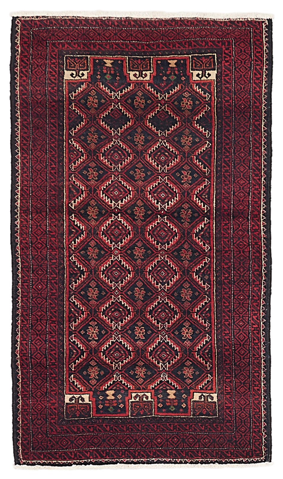 Vintage Hand-Knotted Area Rug 3’1″ x 5’4″ Traditional Oriental Wool Carpet