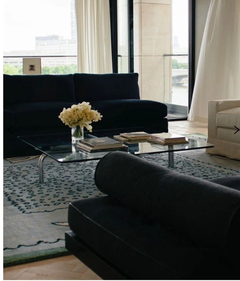 Hand-Tufted 100% Wool Rug | Abstract Animal Print | Pastel Blue & Green Area Rug