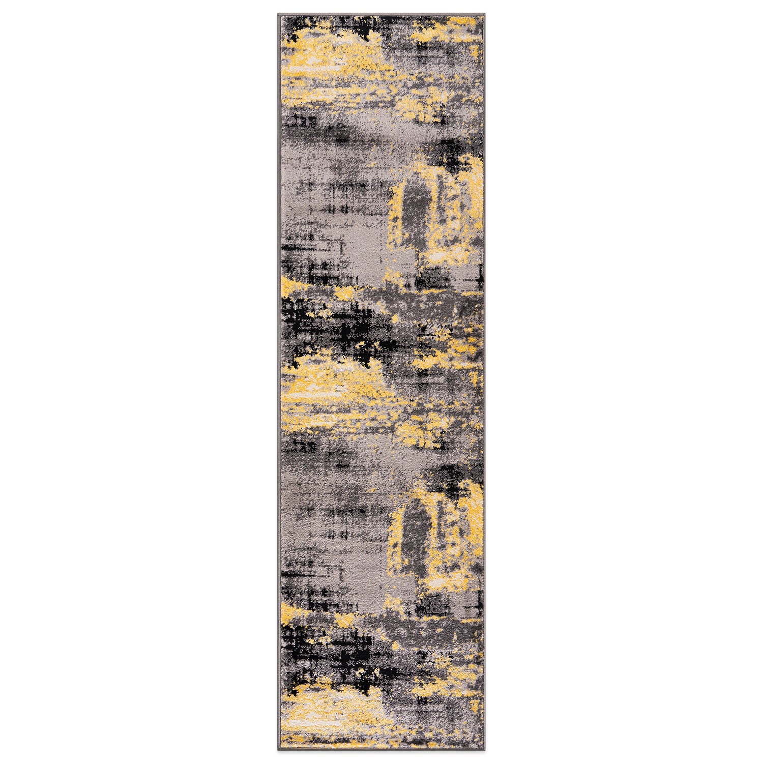 Rugshop Rugs Runners Modern Abstract Design Yellow Rug Kitchen Carpet Runner 2×7