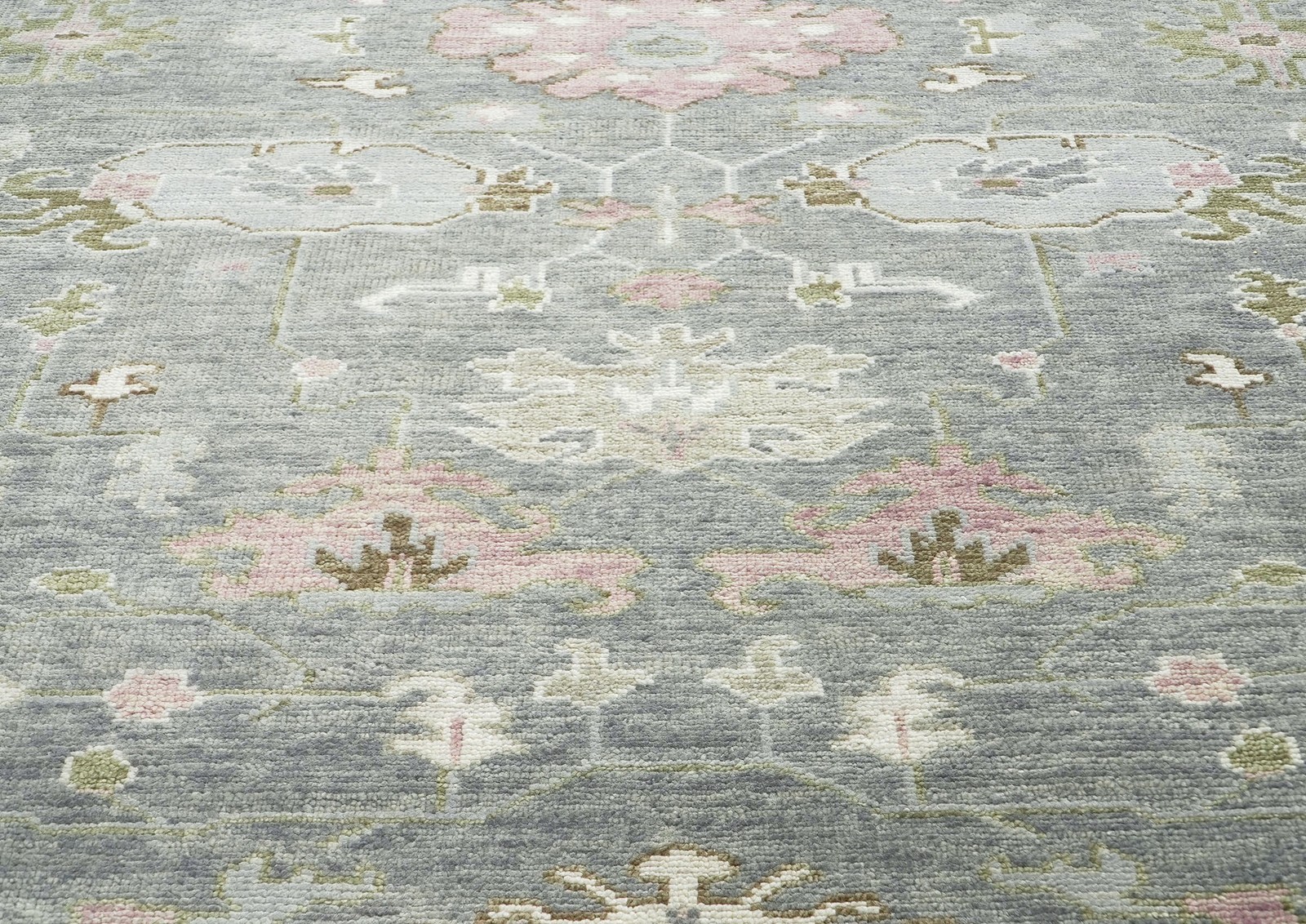 10×13’11” Hand Knotted Wool Gray Oushak Transitional Rug