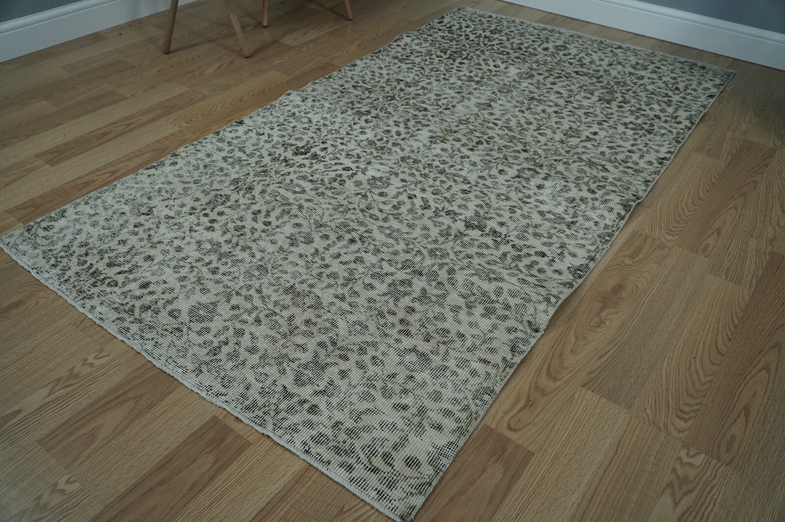 Boho Decor Rug, Wool Woven Rug, Oriental Area Rug, Carpet, 3.77×6.92 ft H-2343