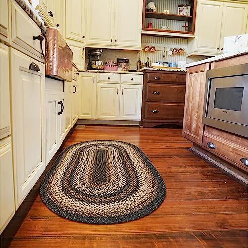 20×30” Black Oval Braided Rug. Kilimanjaro Black Jute Oval Rug. Uses- Entrywa…