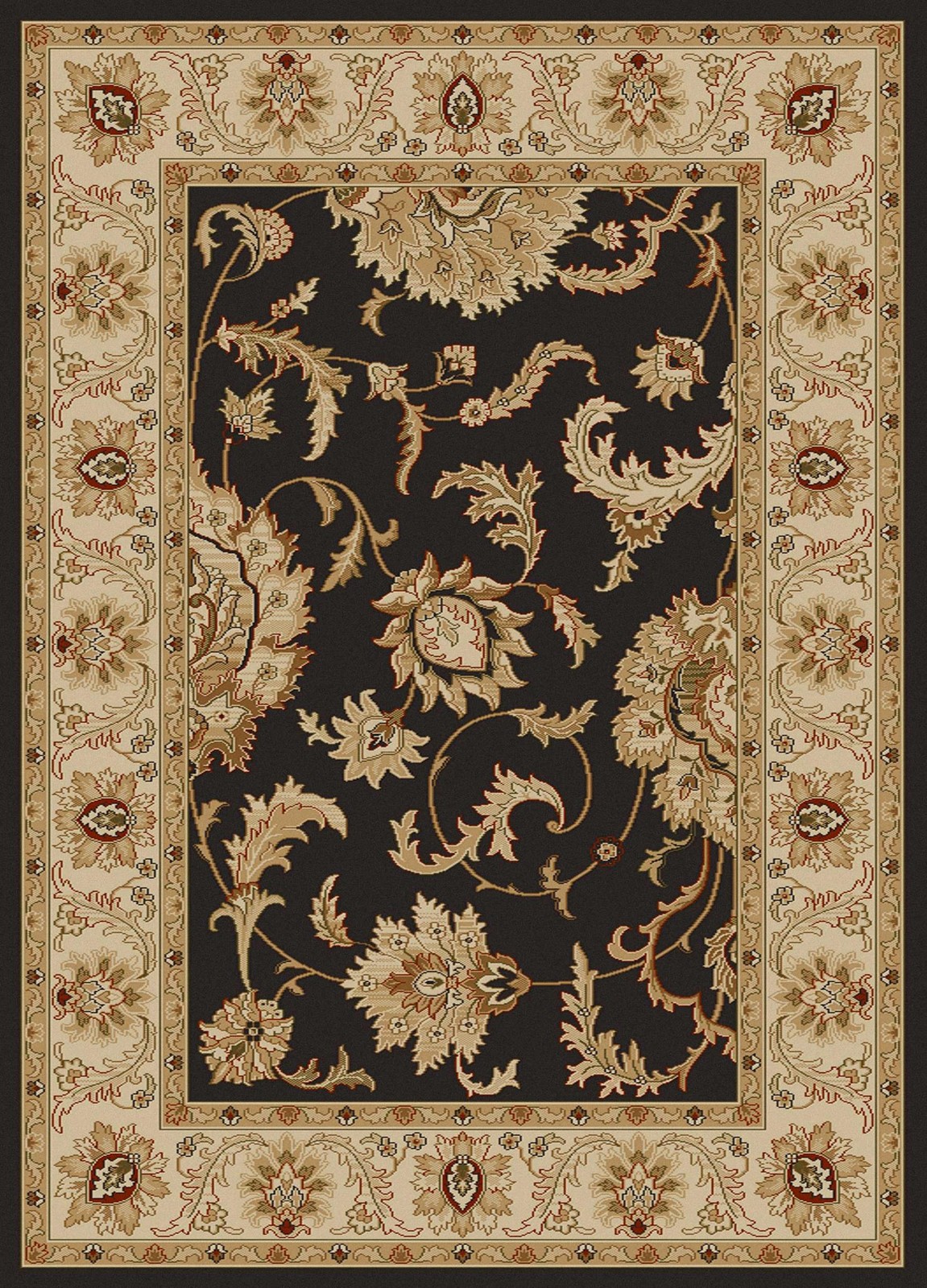 Radici USA Como Traditional Oriental Brown Rectangular Polypropylene Area Rug…