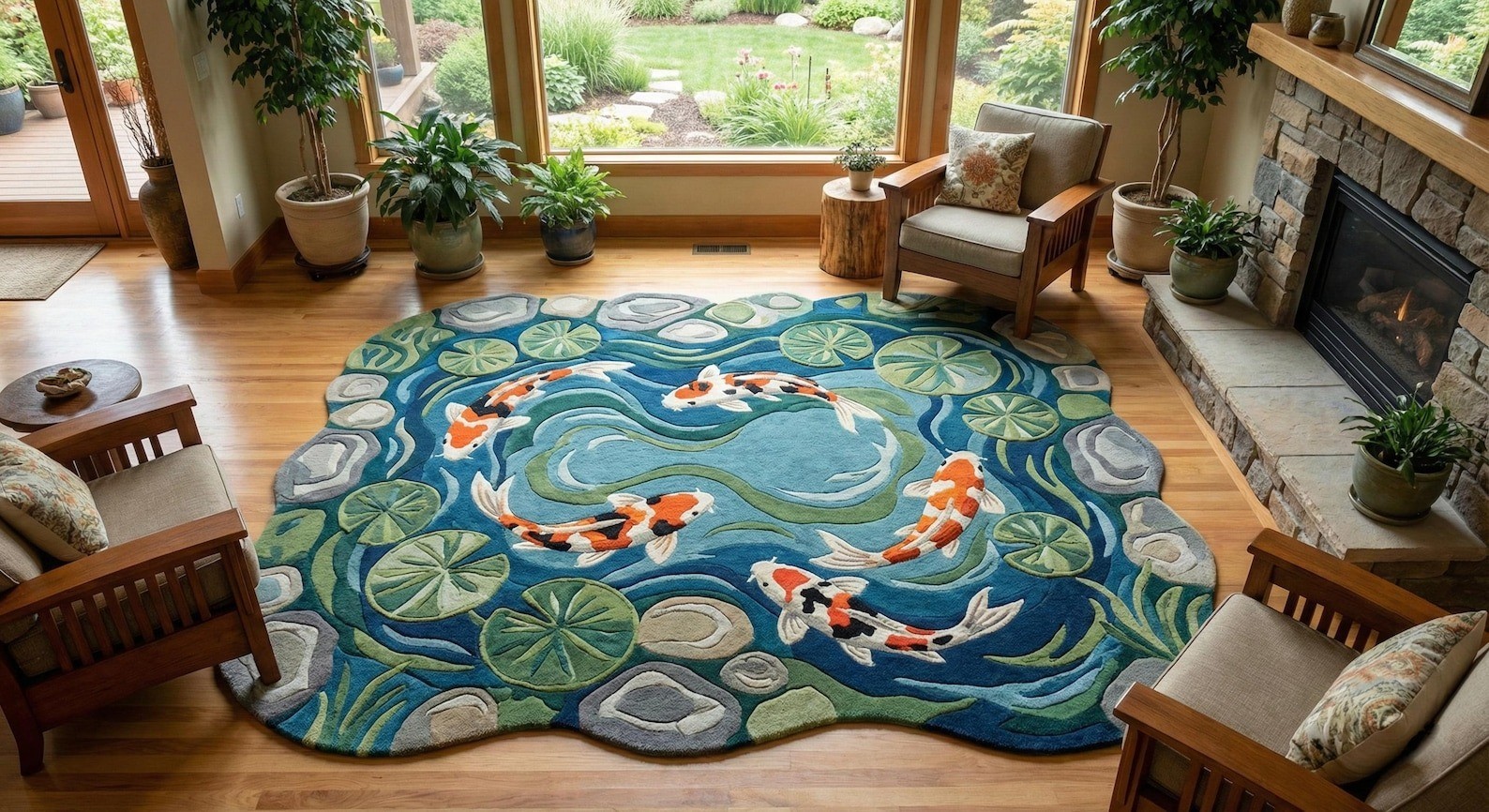 Designer Rug | Irregular Rug | Wool area Rugs | Living Room Rug | Tufted A47