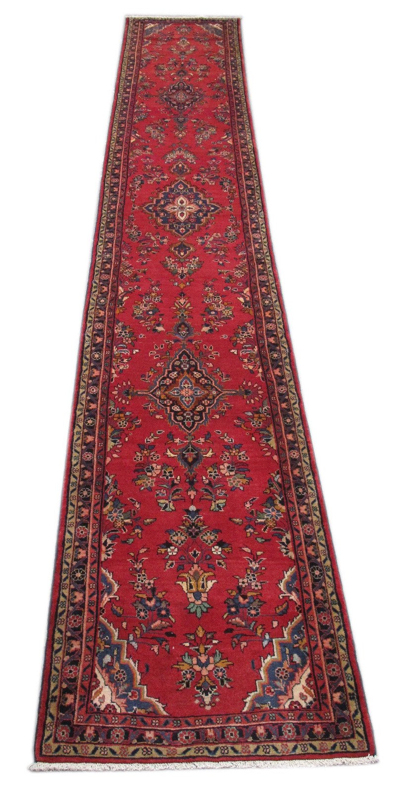 3×18′ Long Perrsian Sarouuk Hamadan Runner Handmade Irran #PIX-82645