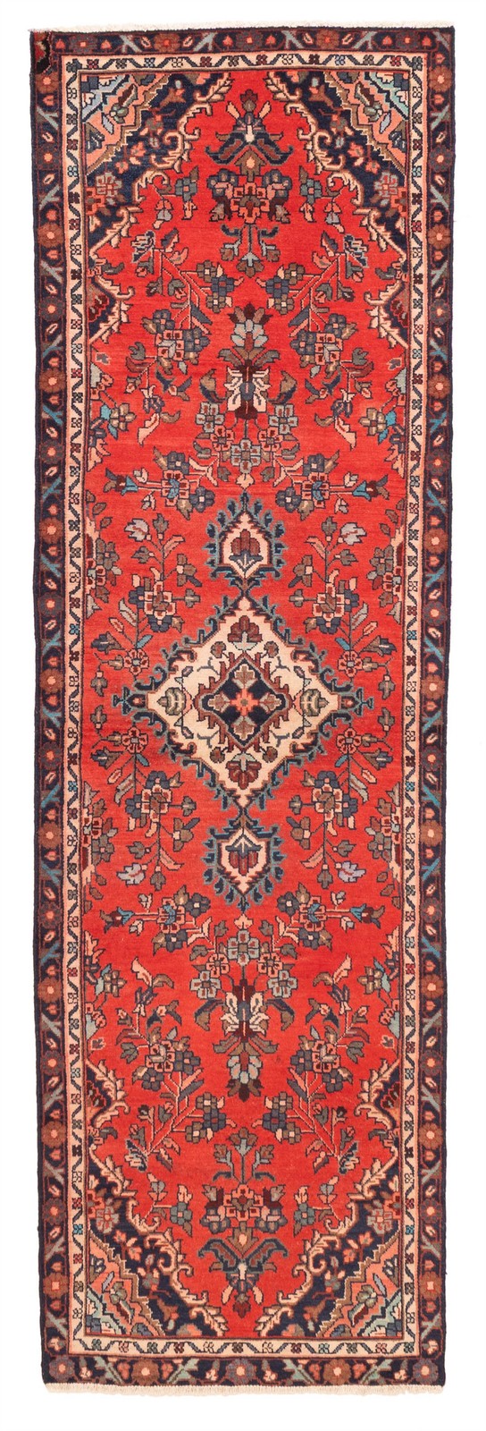3’2″ x 10’3″ Vintage Hand-knotted Runner Rug Traditional Oriental Wool Carpet