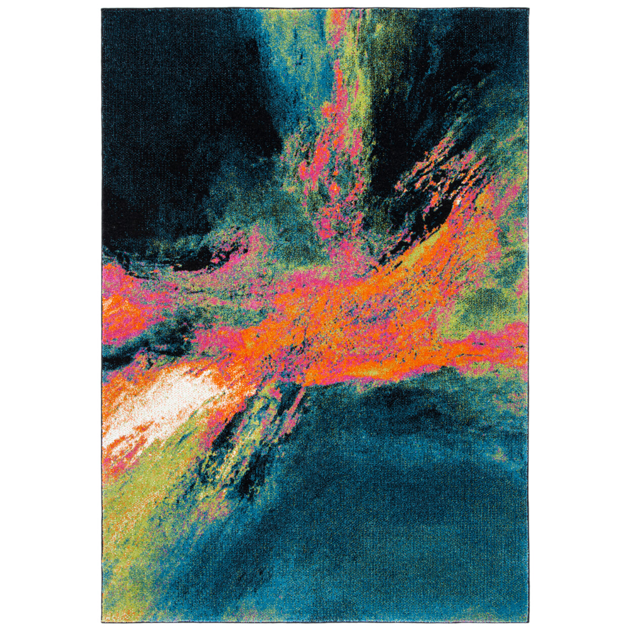 SAFAVIEH Galaxy Collection GAL117N Blue / Orange Rug