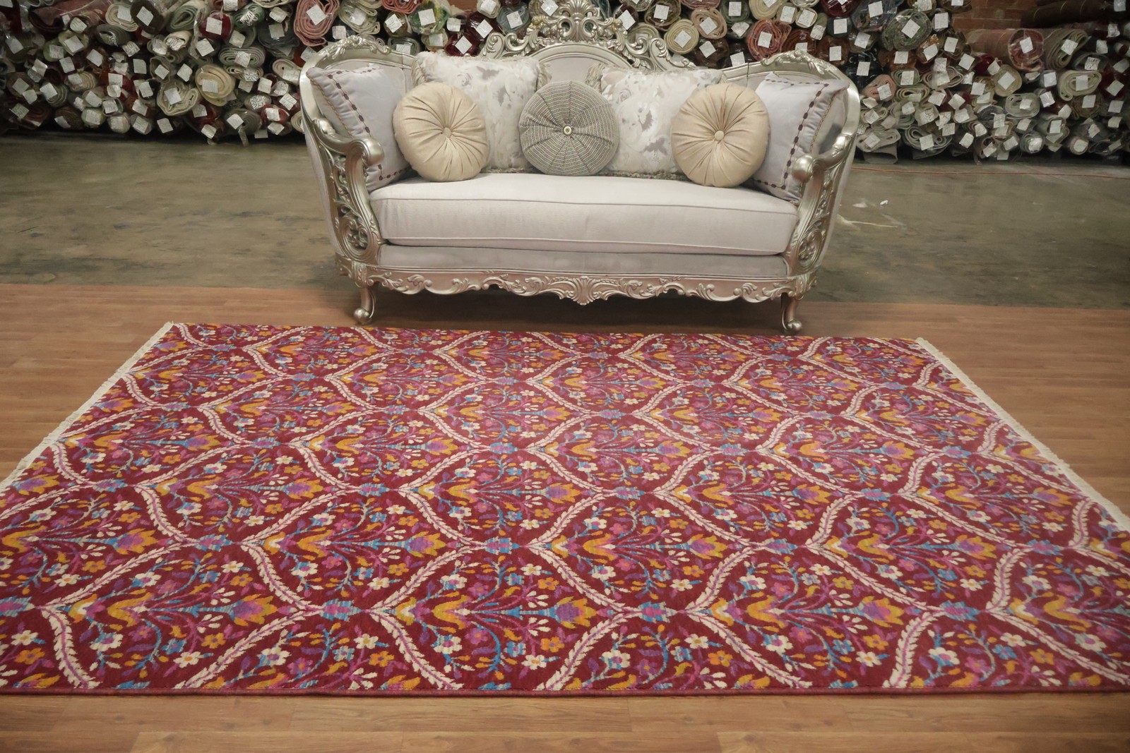 Multicolor Modern Turkish Area Rug 6×9 Ft Transitional Oriental Wool Carpet