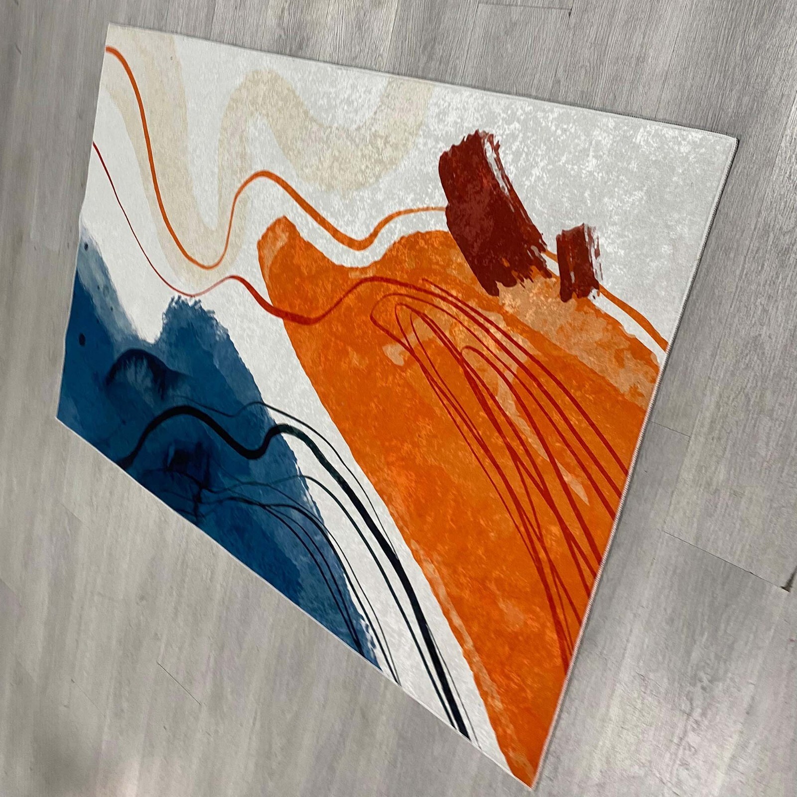 Modern Abstract Area Rug | Artistic Watercolor Carpet | Stylish Home Decor Mat